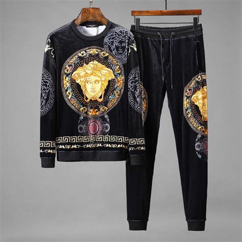 blue velvet versace tracksuit|Versace tracksuit cheap.